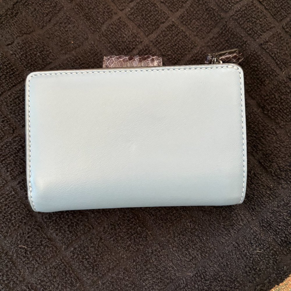 Coach Wallet w/Snakeskin accents - Picture 2 of 12